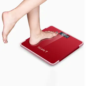 180kg de Peso, Escala Eletrônica exata Peso de Vidro Temperado de Casa de Banho Pavimento Corpo Balança bascula digital peso corporal