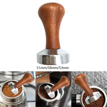 Comestível 51/53/58mm Café Tamper cabo de Madeira Barista máquina de café Expresso Moinho Artesanal de Alta Qualidade Venda Quente