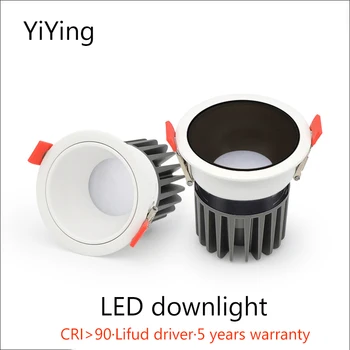 YiYing Diodo emissor de luz Downlight Recessed Rodada Tuya Dimmable Luzes para Baixo Substituível Anti-Brilho da Lâmpada do Teto 110V 220V Para a Cozinha de Casa