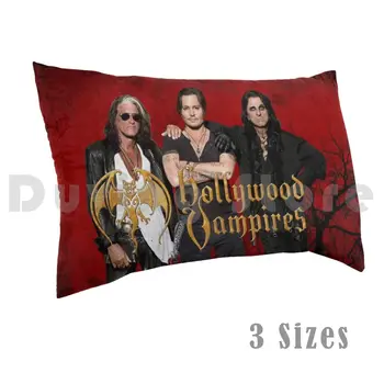 Hollywood Vampiros fronha DIY 40x60 Hollywood Vampiros Rosto de Alice Cooper e Johnny Depp Joe Perry Música