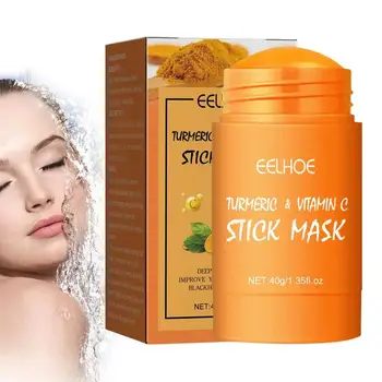 Açafrão-Da-Índia Argila Masque Vara Facial De Limpeza De Poros Sujeira Acne Cravo Anti-Acne Cuidados Com A Pele Remover Espinhas Remoção De Máscara De Argila