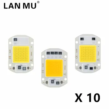 10pcs 110V 220V Chip LED 10W 20W 30W 50W COB Chip Não Precisa de Driver de LED, Lâmpada de Contas para a Luz de Inundação Holofotes Lampada DIY de Iluminação
