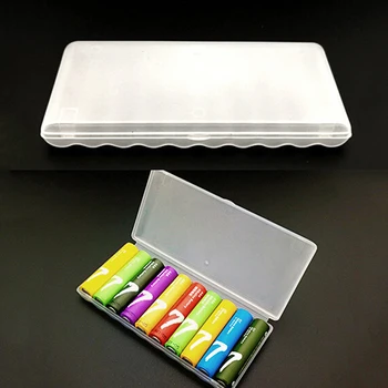Portátil de bateria de plástico case capa suporte de armazenamento de caixa 10pcs Pilhas AAA Caixa de Armazenamento