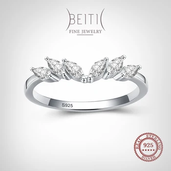 Beitil 100% 925 Silver Moda Multa Rombo Claro Zircão Coroa Anéis Para As Mulheres De Casamento Noivado Statemen Presente Da Jóia