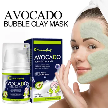Anti-Acne Bolha Máscara De Argila De Controle De Óleo De Limpeza Facial Cosméticos Cravo Remover O Balão Máscara Hidratante Clareador Cuidado Da Cara