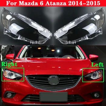 Para Mazda 6 Atenza 2014-2016 Farol Dianteiro do Carro Tampa do Farol Abajur Lampcover Cabeça de luz da Lâmpada de Lente de vidro Shell Caps