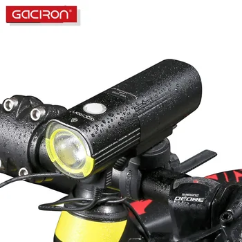 GACIRON Bicicleta Farol Impermeável 1260 Lumens MTB Bicicleta Flash de Luz LED Luz da Tocha do banco do Poder de acessórios de moto