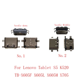 2-10Pcs Tomada USB Dock Carregador Conector de Carregamento de Porta Para a Lenovo Tablet S5 K520 TB-X605F X605L X605M X705 Tipo C Ficha de Contato