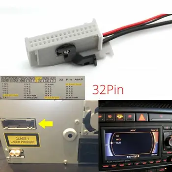 Bluetooth compatível com Módulo de Áudio sem Fios de Entrada Para a Audi RNS-E Adaptador Estéreo AUX A4 TT de Navegação A8 Rádio 32Pin A3 R8 G3G5