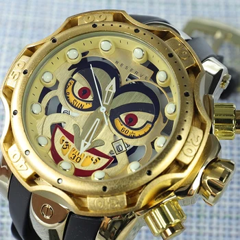 Invicto 54mm Grande Dial Reserva AAA Original brincalhão de Quartzo Relógios Mens Invencível de Aço Inoxidável relógio Relógio Relógio Masculino