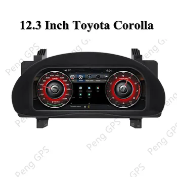 Painel Digital Painel Para Toyota Corolla 2014-2017 Virtual de Instrumentos do Cockpit Velocímetro LCD de Multimídia da Unidade Cabeça em seu GPS