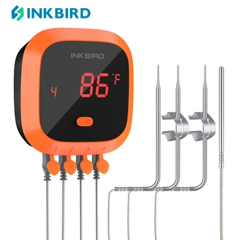 INKBIRD IBT-4XC Bluetooth Carne Termómetro Digital com Sonda de medição Com Bateria Recarregável para Exterior, Cozinha CHURRASQUEIRA Forno Fumante