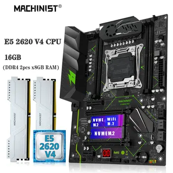 MAQUINISTA MR9A PRO Motherboard Combo kit Xeon E5 2620 V4 CPU DDR4 2Pcs*8GB de 2133MHz Memória RAM NVME wi-FI M. 2 USB 3.0, Quatro Canais