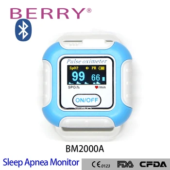 BERRY BM2000A Apnéia do Sono, Síndrome de Monitor de OLED Smart Bluetooth APLICAÇÃO de Pulso de Pulso, frequência Cardíaca Oxímetro de Médicos de Cuidados de Saúde