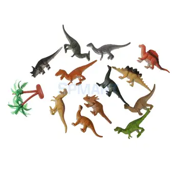 12 Pcs Mini-Dinossauro de Plástico Figuras Dino animal de Estimação Figuras de Ação Modelo Crianças Brinquedos Colecionáveis para Enfeite
