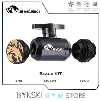 Bykski PC Água de Resfriamento Parar Kit de Montagem, Ligue + Lançado Válvula + Mini Encaixe do Assento Ligar Saco, 6 Cores