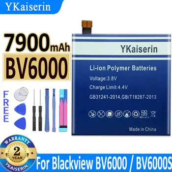 YKaiserin Bateria BV 6000 7900mAh para Blackview BV6000 BV6000S Telefone V756161P Substituição de Bateria + Free Tools