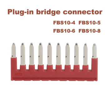 5/20pcs FBS10-4/5/6/8 Terminais de Mola central do conector plug-in ponte de ligação curto tira Para ST1.5/2.5/4/6 bloco de terminais