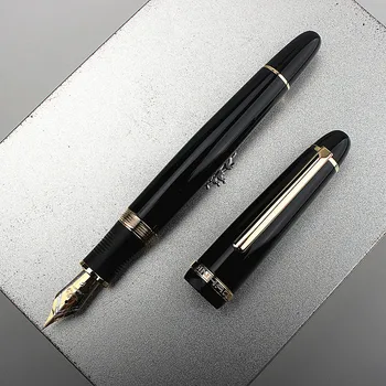 Jinhao X850 Caneta-tinteiro de Cobre Barril de Ouro Clipe Iraurita Fino / Médio Nib para a Escrita de Assinatura do Office Escola A7326