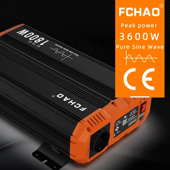 FCHAO 3600W Painel Solar, Inversor de Onda Senoidal Pura 12V 24V Para 220V Carro Conversor de Energia Solar de Abastecimento de Energia Display LCD Para RV Caminhão