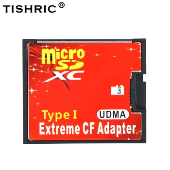 TISHRIC Micro SD TF para Cartão CF Adaptador Para MicroSD/HC para Compact Flash Tipo I, Leitor de Cartão de Memória Conversor Para a Câmera