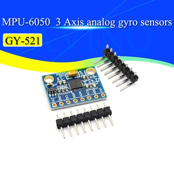 GY-521 MPU-6050 MPU6050 Módulo 3 Eixos analógicos de giroscópio com sensores+ Acelerómetro de 3 Eixos Módulo