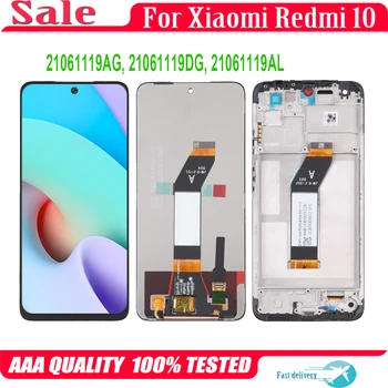 Original Para Xiaomi Redmi 10 21061119AG 21061119DG 21061119AL Tela LCD Touch screen Digitalizador Assembly Para Redmi10 LCD