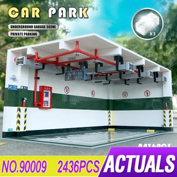 Novo Edifício Modular Garagem 2436pcs Blocos de Construção Tijolos Compatível Com o Carro 42083 42056 42115 Conjunto Brinquedo Presentes