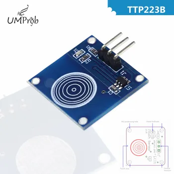 TTP223 Interruptor do Toque do Módulo TTP223B 1 Canal Digital Jog Capacitivo Sensor de Toque para o arduino KIT DIY
