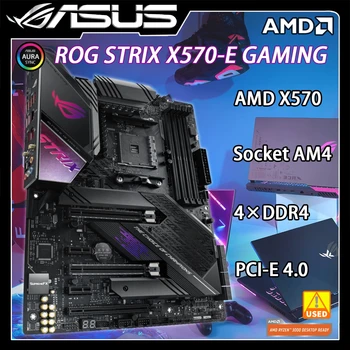 ASUS ROG STRIX X570-E JOGO de Soquete AM4 AMD X570 placa-Mãe DDR4 128GB M. 2 PCI-E 4.0 R9 R7 R5 R3 Cpus HDMI Porta USB3.2