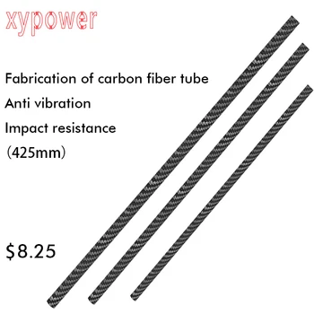 GAUI X3 ALZRC X360 fibra de Carbono cauda tubo haste Tail Boom -Eixo de unidade de versão - 425mm - Diabo -380mm cauda peças