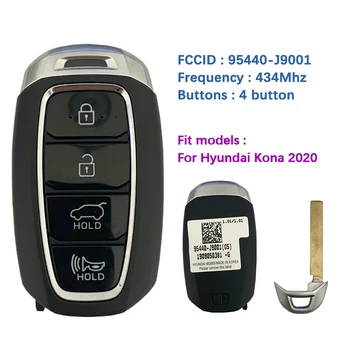 CN020161 Original 4 Botão Hyundai Kona 2020 Genuíno Smart Chave Remoto 433MHz Número de Peça 95440-J9001