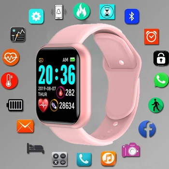 Smart Relógios do Esporte Mulheres Homens Pulseira de Fitness Tracker Etapas de Calorias de Saúde, Monitor de Bluetooth Digital relógio de Pulso Para Android IOS