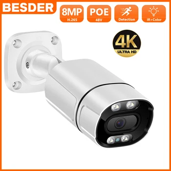De 8MP câmera de 5MP HD com Áudio Câmera IP PoE Humanóide Detecção Impermeável Câmera da Bala do IR da Cor/Visão Noturna de Vídeo 1080P, Câmera de Vigilância