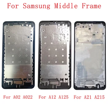 Quadro do meio Habitação LCD Placa de Moldura de Painel de Chassis Para Samsung A02 A12 A21 A20S Telefone Metal Quadro do Meio Peças de Reposição