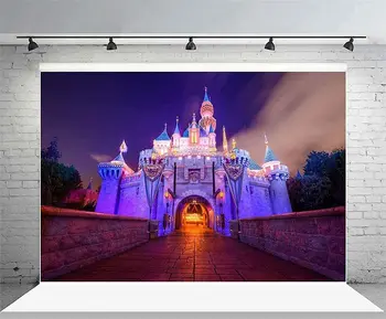 Disney pano de Fundo o Castelo de Castelo de Conto de Fadas Tema de Festa de pano de Fundo para as Crianças da Festa de Aniversário de Fotografia de Fundo Studio Adereços