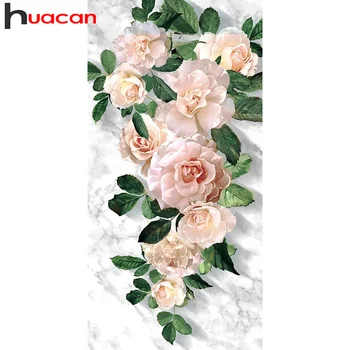 Huacan 5D Bordado de Diamante Kit Completo Rose DIY Diamante Pintura, Mosaico Flores Modular Imagens de Pinturas Decorativas