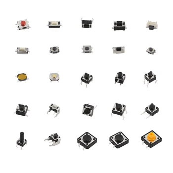 125 Pcs 25 Tipos de Micro de Botão de pressão Variados Micro-Interruptores Ferramenta DIY para TV Produtos Eletrônicos Câmeras de Eletrodomésticos