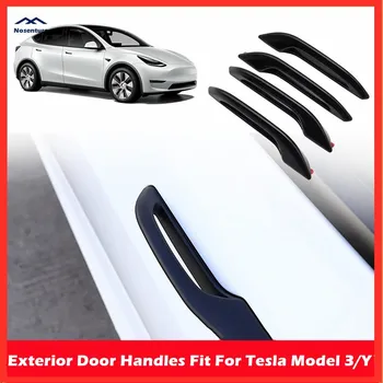 Maçanetas exteriores Ajuste da Tesla Modelo 3 Modelo Y (Conjunto de 4pcs) Acessórios do Exterior Sem A Porta Sendo Congelamento