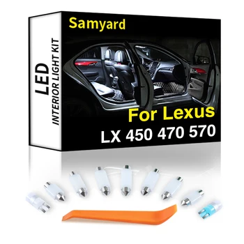 Cerâmica LED Interior Para Lexus LX 450 470 570 LX450 LX470 LX570 1996-2014 Canbus Veículo Lâmpada interna da Abóbada do Mapa de Luz de Leitura Kit