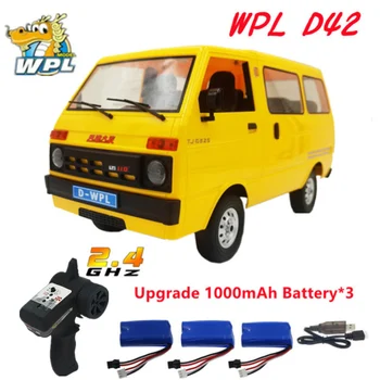 WPL D42 1/10 Rápido Rc Carros Com Faróis de LED 2.4 ghz Controle Remoto Deriva Veículos Fora de Estrada, Caminhão Van Brinquedos para Meninos Crianças Adultos