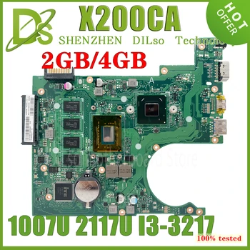 KEFU X200CA Para ASUS X200C X200CAP Laptop placa-Mãe 1007U/2117U I3-3217 CPU 2G/4GB MEMÓRIA, placa-mãe REV 2.1 Teste de 100% TRABALHO