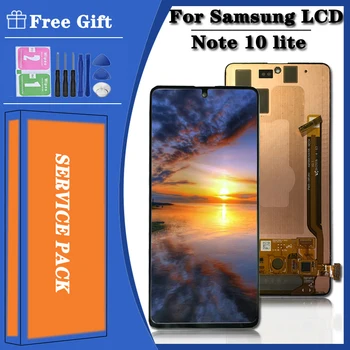 Novo Original Para Samsung Galaxy Nota 10 Lite Note10 Lite LCD SM-N770F N770F/DS N770F/DSM Visor Com apresentação de uma imagem da Tela de Toque