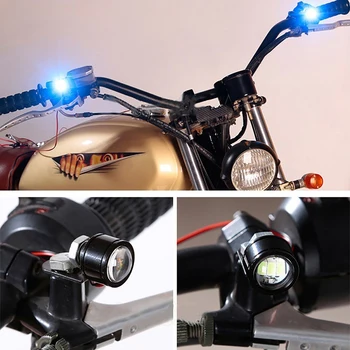 2 Pcs 12V 5W Olho de Águia Luz de LED DRL luzes Diurnas Backup Inversa Sinal de Luz do Bulbo de Lâmpada da Névoa Para Moto Carro
