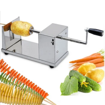 Manual espiral de batata chips twister cortador cortador tornado torção máquina de utensilios de cocina cortador de batata espiral ZF