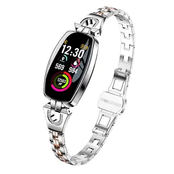 CHKEPZ H8 Feminino Inteligente Mulheres Relógios de Fitness Pulseira de frequência Cardíaca Tracker Monitor de Pressão arterial Banda Inteligente para Iphone android