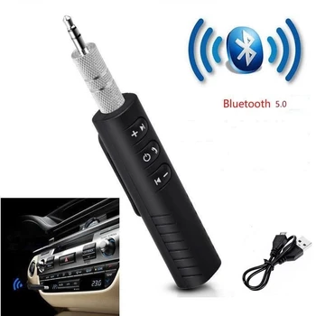 Sem fio Bluetooth 5.0 Receptor Transmissor Adaptador de 3.5 mm Jack Para o Carro de Música Aux Áudio A2dp Receptor de Fone de ouvido mãos livres