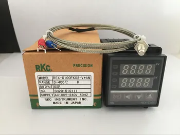 Dupla Digital RKC Controlador de Temperatura do PID REX-C100FK02-V*UM com K termopar, SSR Saída do EX-C100FK02-M*UM Relé de saída