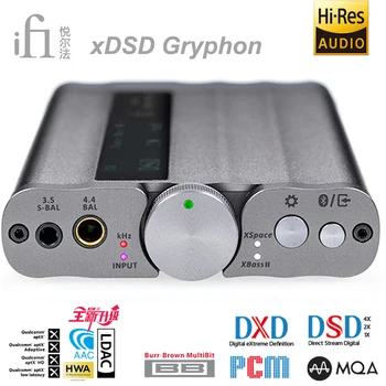 2022 iFi xDSD Gryphon Ultra-Res Aparelhagem hi-fi Portátil Equilibrada DAC & Amplificador de fones de ouvido Bluetooth USB 5.1-C / S-PDIF 3,5 mm Se 4,4 mm Bal