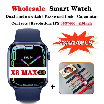 X8 MAX BIG 2.0 Smart Watch 2/3/4/5/6PCS 2.0 polegadas de Atualização PK X8 PRO MAX Smart Watch